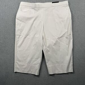 Alfred Dunner Allure Capri Pants Womens 22W White Super Stretch Modern Fit NEW